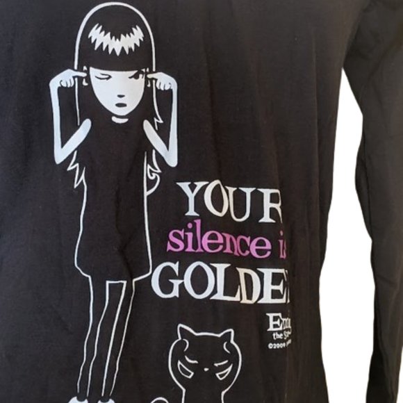 EMILY THE STRANGE 2009 Long Sleeve Shirt Small NEW NWT - Picture 3 of 4